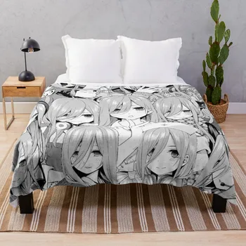 Мику Накано | Квинтэссенция флиса Quintuplets, Винтажное Мягчайшее постельное белье из аниме, плед-одеяло